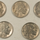 Buffalo Nickels 1938-D BUFFALO NICKELS, LOT OF 5 – NICE MOSTLY HIGH GRADE CIRCULATED EXAMPLES!
