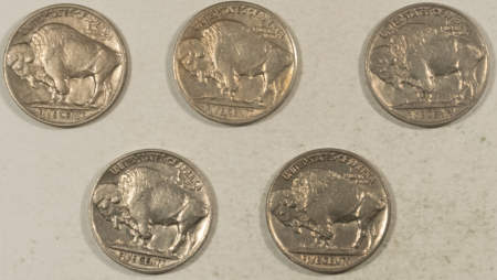 Buffalo Nickels 1935 1936 X2 1936-S 1937 BUFFALO NICKELS LOT/5 HIGH GRADE NEAR UNC LOOKS CHOICE!