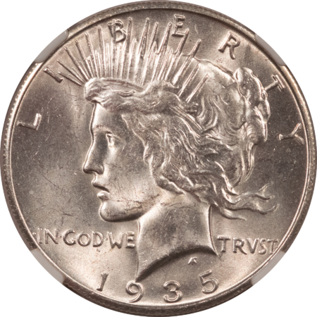Dollars 1935-S $1 PEACE DOLLAR – NGC MS-63, BLAST WHITE