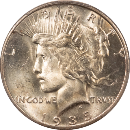 Dollars 1935-S $1 PEACE DOLLAR – PCGS MS-63+, PREMIUM QUALITY!
