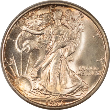 CAC Approved Coins 1936-D WALKING LIBERTY HALF DOLLAR – PCGS MS-66+, PREMIUM QUALITY, CAC APPROVED!