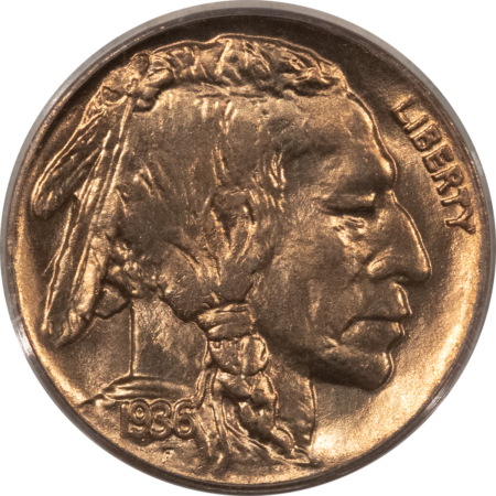 Buffalo Nickels 1936-D BUFFALO NICKEL – PCGS MS-65, OGH, PQ GEM!