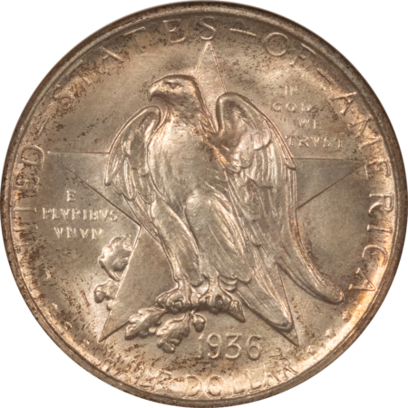 Early Commems 1936-S TEXAS COMMEMORATIVE HALF DOLLAR – NGC MS-65, LOOKS 66+, FATTY & PQ!