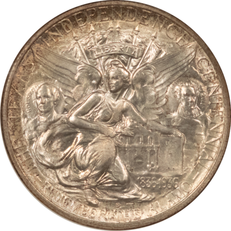 Early Commems 1936-S TEXAS COMMEMORATIVE HALF DOLLAR – NGC MS-65, LOOKS 66+, FATTY & PQ!