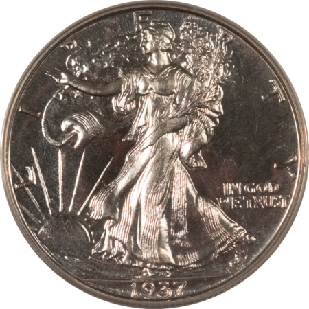 Half Dollars 1937 PROOF WALKING LIBERTY HALF DOLLAR – ANACS PF-65, REALLY NICE WHITE GEM!