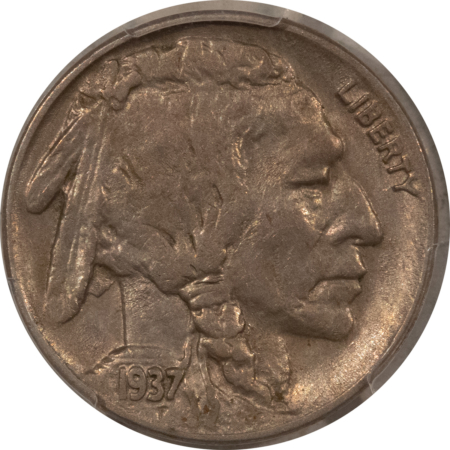 Buffalo Nickels 1937-D BUFFALO NICKEL, 3 LEGS, FS-901 – PCGS AU-55, ATTRACTIVE HIGH GRADE KEY!