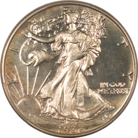 CAC Approved Coins 1938 PROOF WALKING LIBERTY HALF DOLLAR – PCGS PR-67, CAC APPROVED! SIMPLY LOVELY