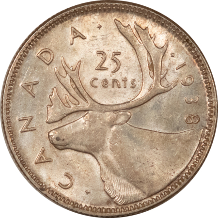 New Store Items 1938 CANADA SILVER 25c GEORGE VI KM#35 – FRESH, FLASHY & VIRTUALLY UNCIRCULATED!