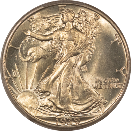 Half Dollars 1939 WALKING LIBERTY HALF DOLLAR – PCGS MS-63 FLASHY & CHOICE!