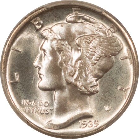 CAC Approved Coins 1939-D MERCURY DIME – PCGS MS-67+ FB, PRISTINE! CAC APPROVED!