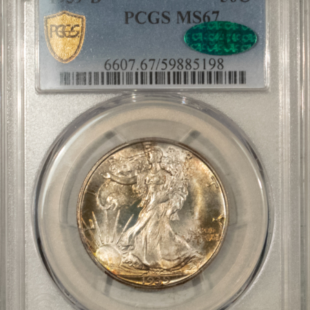 CAC Approved Coins 1939-D WALKING LIBERTY HALF DOLLAR – PCGS MS-67, PREMIUM QUALITY & CAC APPROVED!