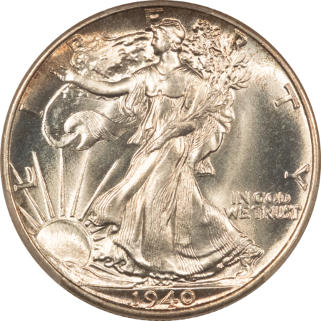 Half Dollars 1940 WALKING LIBERTY HALF DOLLAR – PCGS MS-67 LUSTROUS & SUPERB!