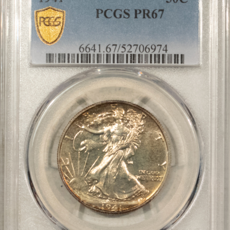 Half Dollars 1941 PROOF WALKING LIBERTY HALF DOLLAR – PCGS PR-67, FRESH & SUPERB!