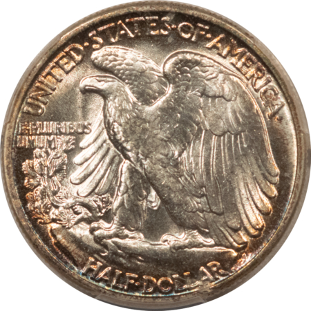 Half Dollars 1942 WALKING LIBERTY HALF DOLLAR – PCGS MS-66+, PREMIUM QUALITY!