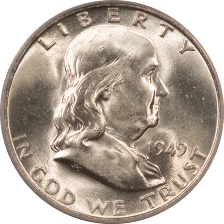 Franklin Halves 1949-D FRANKLIN HALF DOLLAR – PCGS MS-64 FBL