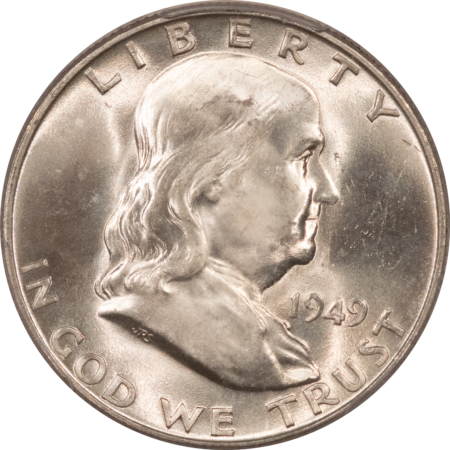 CAC Approved Coins 1949-D FRANKLIN HALF DOLLAR – PCGS MS-64 FBL, PREMIUM QUALITY! CAC APPROVED!
