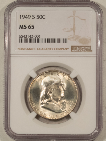 Franklin Halves 1949-S FRANKLIN HALF DOLLAR – NGC MS-65