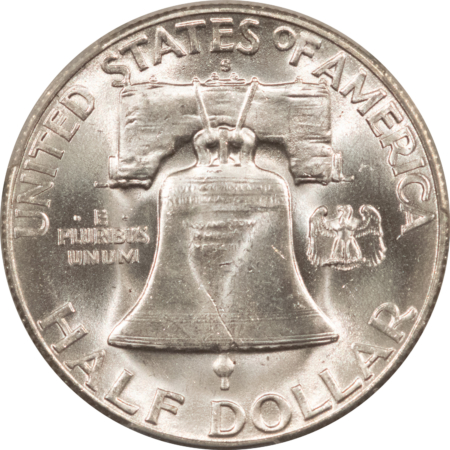 Franklin Halves 1949-S FRANKLIN HALF DOLLAR – PCGS MS-64 FBL, PREMIUM QUALITY! TOUGH!