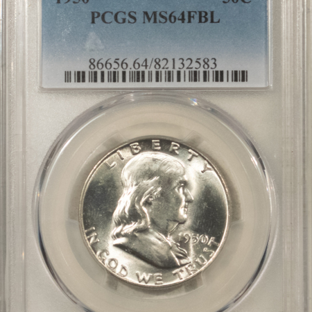 Franklin Halves 1950 FRANKLIN HALF DOLLAR – PCGS MS-64 FBL, BLAST WHITE