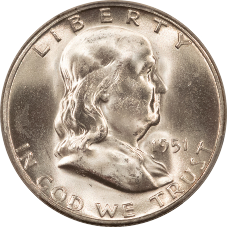Franklin Halves 1951-S FRANKLIN HALF DOLLAR – PCGS MS-64 FBL