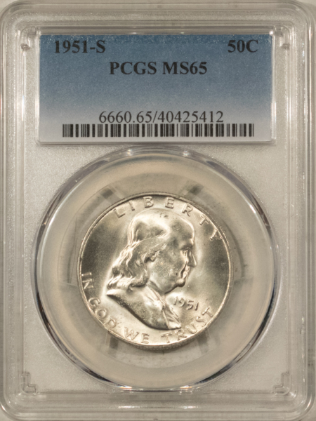 Franklin Halves 1951-S FRANKLIN HALF DOLLAR – PCGS MS-65