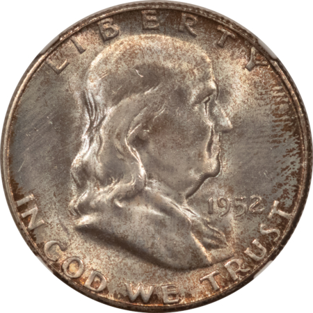 Franklin Halves 1952-S FRANKLIN HALF DOLLAR – NGC MS-66+ ORIGINAL & REALLY PRETTY!