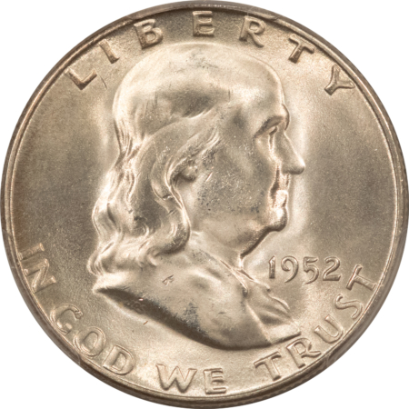 Franklin Halves 1952-S FRANKLIN HALF DOLLAR – PCGS MS-65, PREMIUM QUALITY!
