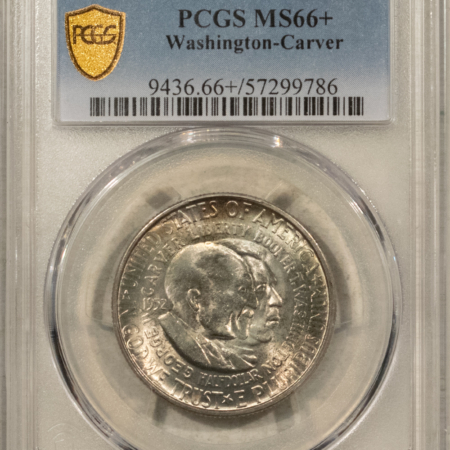 Early Commems 1952-S WASHINGTON-CARVER COMMEMORATIVE HALF DOLLAR – PCGS MS-66+ LOOKS SUPERB!