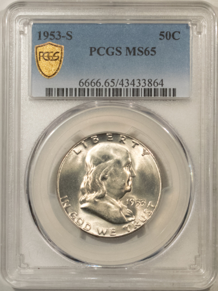 Franklin Halves 1953-S FRANKLIN HALF DOLLAR – PCGS MS-65