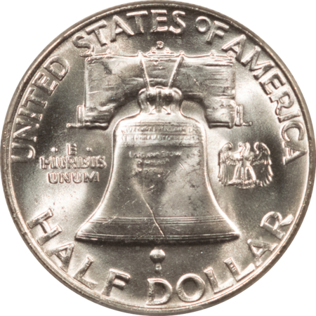 Franklin Halves 1954-D FRANKLIN HALF DOLLAR – PCGS MS-65 FBL, PREMIUM QUALITY BLAZER!