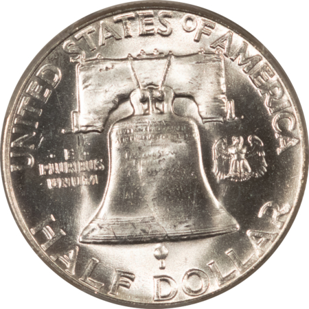 Franklin Halves 1955 FRANKLIN HALF DOLLAR, BUGS BUNNY FS-401 – PCGS MS-65 BLAST WHITE GEM