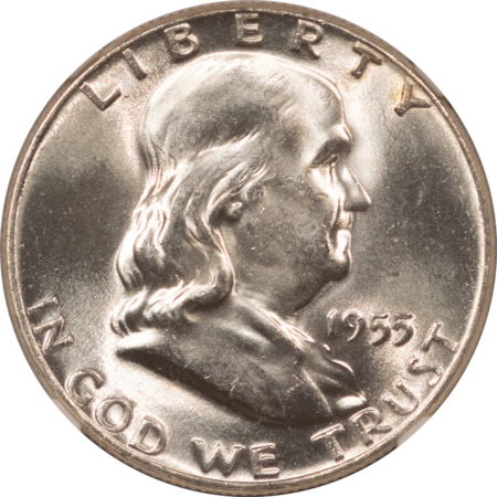 Franklin Halves 1955 FRANKLIN HALF DOLLAR – NGC MS-65 FBL
