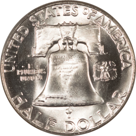 Franklin Halves 1955 FRANKLIN HALF DOLLAR – PCGS MS-65 FBL, BLAST WHITE