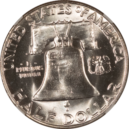 Franklin Halves 1956 FRANKLIN HALF DOLLAR – NGC MS-65 FBL BLAST WHITE