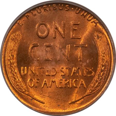 Lincoln Cents (Wheat) 1957 LINCOLN CENT – PCGS MS-65 RD, FIERY RED!