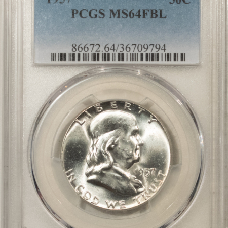 Franklin Halves 1957 FRANKLIN HALF DOLLAR – PCGS MS-64 FBL