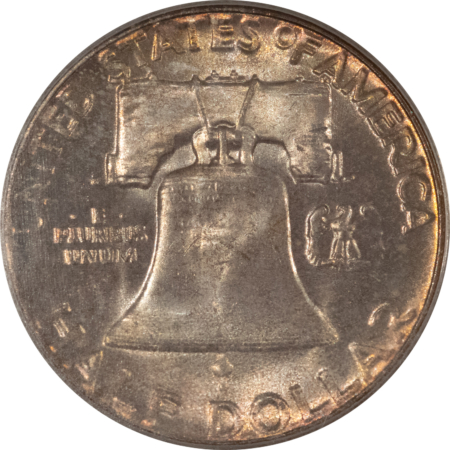 Franklin Halves 1957 FRANKLIN HALF DOLLAR – PCGS MS-65, OLD GREEN HOLDER!