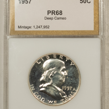 Franklin Halves 1957 PROOF FRANKLIN HALF DOLLAR – SUPERB GEM PROOF!