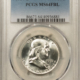 Franklin Halves 1958 FRANKLIN HALF DOLLAR – PCGS MS-64 FBL WHITE, TOUGHER