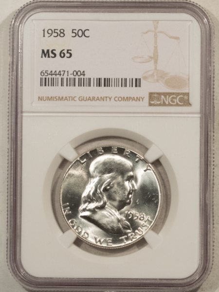 Franklin Halves 1958 FRANKLIN HALF DOLLAR – NGC MS-65