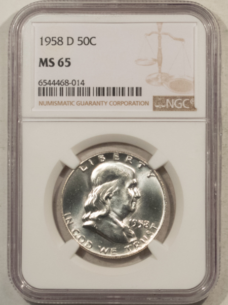 Franklin Halves 1958-D FRANKLIN HALF DOLLAR – NGC MS-65