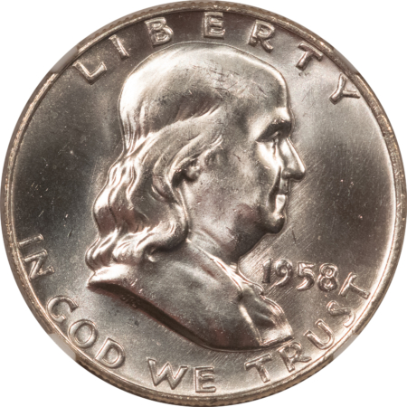 Franklin Halves 1958-D FRANKLIN HALF DOLLAR – NGC MS-65