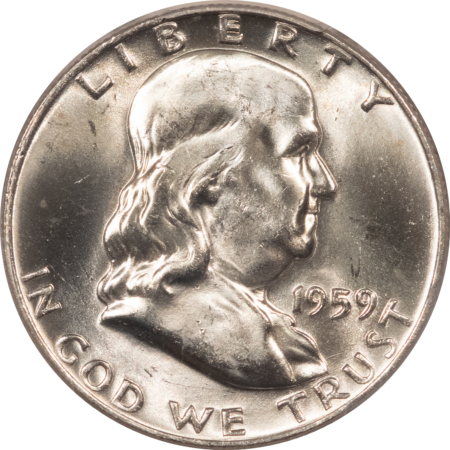 Franklin Halves 1959-D FRANKLIN HALF DOLLAR – PCGS MS-65 FBL