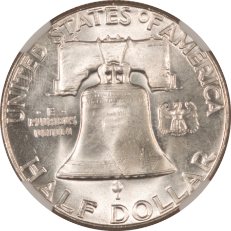 CAC Approved Coins 1960 FRANKLIN HALF DOLLAR – NGC MS-64 FBL, FRESH WHITE & CAC APPROVED!