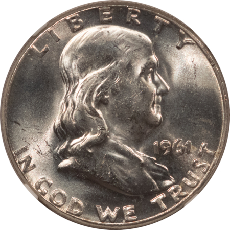Franklin Halves 1961 FRANKLIN HALF DOLLAR – NGC MS-64