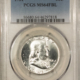 Franklin Halves 1960-D FRANKLIN HALF DOLLAR – PCGS MS-64 FBL WHITE & NEAR GEM!