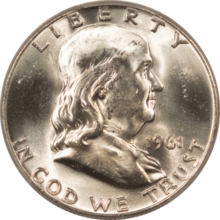 Franklin Halves 1961-D FRANKLIN HALF DOLLAR – PCGS MS-64 FBL