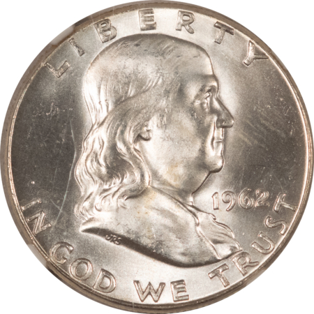 Franklin Halves 1962 FRANKLIN HALF DOLLAR – NGC MS-65 WHITE GEM