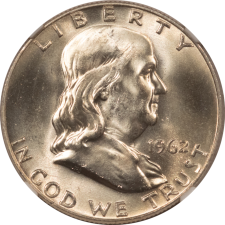 Franklin Halves 1962-D FRANKLIN HALF DOLLAR – NGC MS-64 FBL