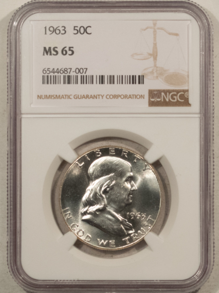 Franklin Halves 1963 FRANKLIN HALF DOLLAR – NGC MS-65